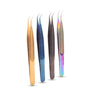 Pince à cils professionnelle en acier inoxydable de haute précision pince à épiler d'extension de faux cils personnalisée privée - Product Image 1