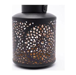 Linterna de vela de Metal con diseño Floral, linterna colgante con acabado negro para el hogar, decoración de eventos navideños, linterna cortada con láser - Product Image 4