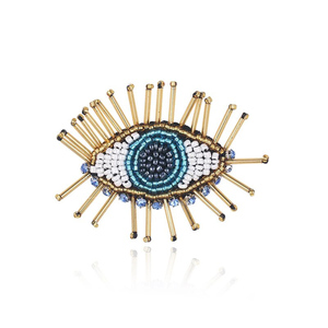 Broches de alambre de lingotes de nuevo diseño de la mejor calidad, broches de cuentas al por mayor a bajo precio, hermoso broche de moda para prendas de ojos #00743 - Product Image 1