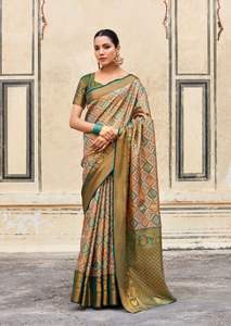 Dernier créateur Coton Soie Zari Tissage Dentelle Bordure Saree By Fab Zone - Product Image 3