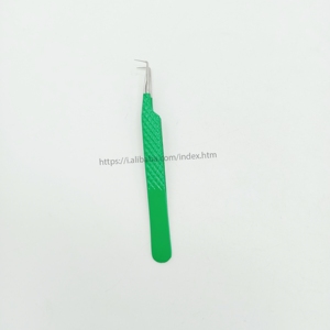 แหนบต่อขนตาสีเขียวแบบกำหนดเองแหนบต่อขนตาสแตนเลสฉลากส่วนตัว - Product Image 5