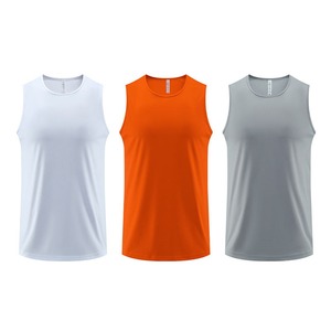 Débardeur sans manches de style sportif d'été pour hommes séchage rapide décontracté sport gilet tricoté respirant entraînement haut formel aspect lavé - Product Image 4
