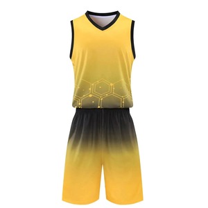 Uniforme de baloncesto estudiante deporte juego Jersey entrenamiento equipo uniforme hombres dos piezas manga corta Suelto - Product Image 1