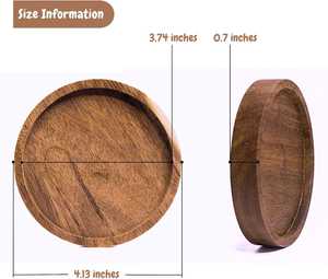 Premium Quality Wooden <b>Coaster</b> Set Indian Exporters Durable Tabletop Mats and Pads Protecting Surfaces from <b>Heat</b> and Liquid - Product Image 4