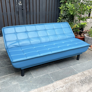 Modern Wooden <b>Convertible</b> <b>Sofa</b> <b>Bed</b> 1.8m Blue Reclining Extendable HOBS01 - Product Image 3