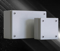 Boîtier de jonction électrique industriel intérieur IP56 en acier laminé à froid RAL7035 avec revêtement en poudre et plaque de montage galvanisée, multi-tailles