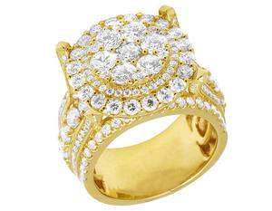 Anillo clásico de moissanita Hip Hop para hombre VVS Clarity Round Diamond en plata 925 - Product Image 1