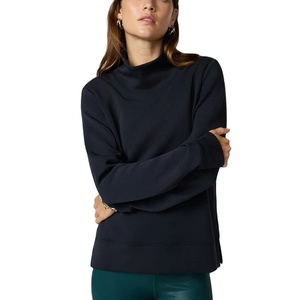 Women's Full Sleeve Length Sweatshirt Custom Logo Mock Neck Turtle Neck Design - Product Image 1
