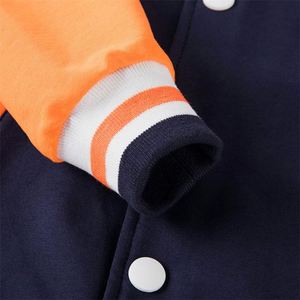 Chaqueta de lona con logotipo personalizado y cuello levantado, conjunto informal de retazos a la moda para ropa familiar para padres e hijos - Product Image 2