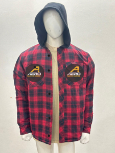 Orem <b>Men's</b> Double Pockets Hooded <b>Flannel</b> <b>Shirt</b> Factory-Supply Plaid Checked Plus Size <b>Flannel</b> <b>Shirt</b> with Covered Button Closure - Product Image 4