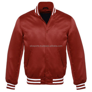 Blouson Bomber Rose Satiné Tendance 2025 pour Homme avec Finitions Blanches – Vente en Gros – Style Urbain Hiver – Nouveauté OEM - Product Image 3