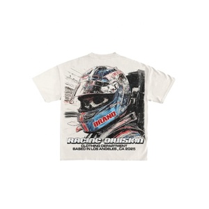 เสื้อยืดสำหรับผู้ชายเสื้อแจ็กเก็ตผ้าฝ้าย100% ฟอกสีกรดสั่งทำ - Product Image 4