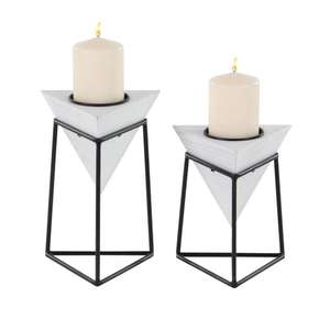 Bougeoir en métal et en bois au design haut de gamme le plus populaire avec 3 inserts en verre bougeoir à utiliser à la maison hôtel - Product Image 4