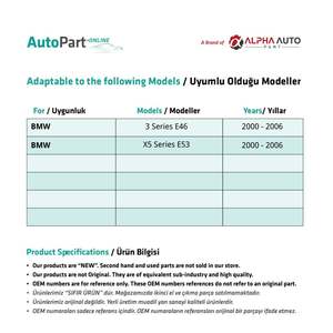 Clip de stabilisation d'angle en verre pour BMW Série 3 E46, Série X5 E53 - Product Image 2