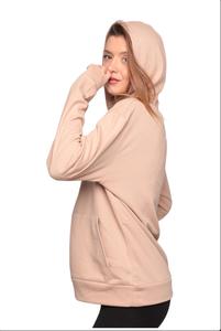 Sudadera con capucha lisa de algodón 100% Unisex, Sudadera estampada de peso pesado de alta calidad, suéter de punto de invierno para mujeres y niñas, blanco - Product Image 6