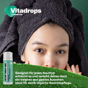 Vitadrops Gel d'aloe vera 93% avec acide hyaluronique et ingrédients végétaux, hydratant pour le visage, le corps et les mains, offre OEM - Product Image 6