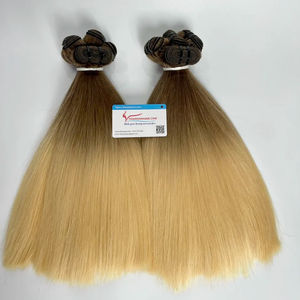 Extensiones de cabello humano vietnamita OMBRE WEFT, cabello liso de color trama, cabello humano vietnamita crudo 100% de muy alta calidad - Product Image 2