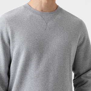 Sudaderas deportivas cómodas de peso pesado Impresión de logotipo personalizado Sudadera térmica de manga larga con puños acanalados para hombres - Product Image 3