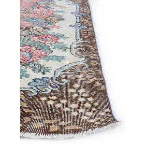 Tapis en laine noué à la main vintage grande surface Pae-2171, motif floral rouge-orange, pour salon, couloir, chambre d'adolescent, rectangulaire - Product Image 4