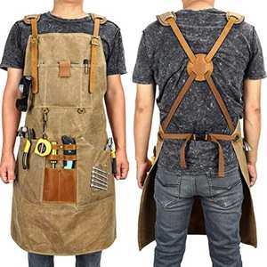 Heat Resistant Full Coverage Safety Gear <b>Leather</b> <b>Apron</b> Vintage Look Protective Workwear <b>Leather</b> <b>Apron</b> - Product Image 3