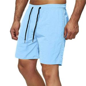 Short d'entraînement sportif High Street pour hommes Short de baseball d'été à taille élastique avec motif solide teint en plaine à bas prix - Product Image 1