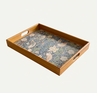 Plateau de service en bois massif écologique multifonctionnel, artisanal, en bois naturel, taille personnalisée, pour le petit-déjeuner, la restauration, l'hôtellerie, classique