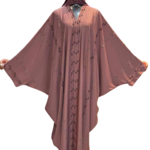 เสื้อผ้าอิสลามแบบดั้งเดิมสำหรับผู้หญิงสีดำอาบายาดูไบอาบายาแบบดั้งเดิมอาบายา - Product Image 1