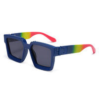 Lunettes de soleil de luxe pour le Nouvel An 2025, unisexes, marque célèbre, style Millionaire, monture carrée, logo personnalisé, designer, or, blanc, rouge