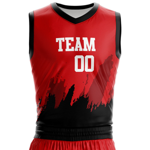 Uniforme de baloncesto personalizado, tejido de malla abierta, cuello en V, camiseta sin mangas, aparejos, sarga, impresión, ropa deportiva juvenil de COSH - Product Image 5