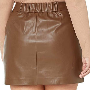 Best Quality Genuine Leather Women's <b>Skirts</b> in Solid Color / <b>High</b> <b>Waist</b> Vintage 100% Cowhide Leather <b>Skirts</b> for Women - Product Image 5