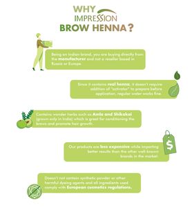 Cejas de Henna tinte de impresión, color marrón dorado, 10 gramos, marca propia aprobada por la UE, Etiqueta Privada - Product Image 6