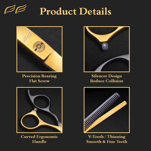 Vente en gros de haute qualité vg10 ciseaux à cheveux de coiffeur ciseaux à cheveux professionnels japon avec étui Premium gratuit - Product Image 3