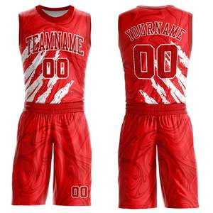 Uniforme sportif de basket-ball 100% polyester sur mesure ensembles de bonne qualité avec uniforme de basket-ball de nouvelle conception de grande taille - Product Image 5