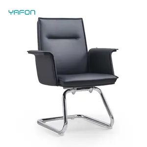 Contemporary Style Fixed Legs Office Chair Synthetic Leather Comfortable Seating