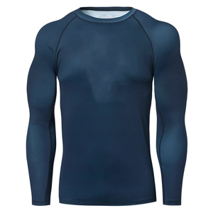 Rashguard de sport pour homme sur mesure à manches longues, respirant et à séchage rapide, en tissu éco-responsable Spandex/Polyester - Product Image 1