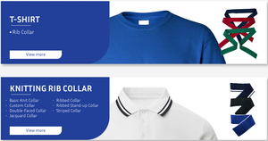 คอเสื้อถักแบบริบแนวตั้ง ทนทาน เป็นมิตรกับสิ่งแวดล้อม น้ำหนัก 300-580 กรัม/ตร.ม. สำหรับเสื้อโปโล ชุดยูนิฟอร์ม และชุดกีฬา (95% โพลี + 5% สแปนเด็กซ์) - Product Image 6