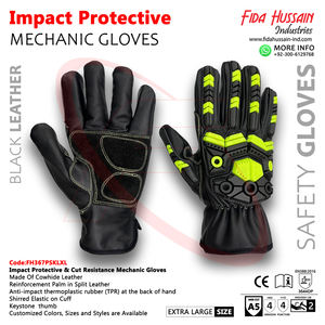 ถุงมือทํางานเพื่อความปลอดภัยต่อแรงกระแทก TPR สีเขียว 2024 ถุงมือหนังช่างป้องกันแรงกระแทกขายร้อน ถุงมือหนังจากปากีสถาน - Product Image 6