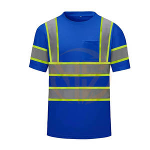 Camiseta de Seguridad Reflectante de Alta Visibilidad 2025, Personaliza Tu Logotipo, Ropa de Trabajo Protectora de Manga Corta, Camisa Impermeable para Construcción - Product Image 1