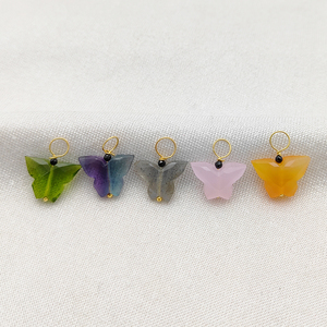 Colgante de mariposa de Plata de Ley 925 con piedras preciosas de fluorita múltiple, joyería religiosa cristiana para venta al por mayor - Product Image 4