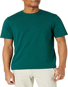 T-shirt à manches courtes pour hommes en polyester/jersey de coton respirant confortable et extensible de haute qualité grande taille personnalisée - Product Image 3