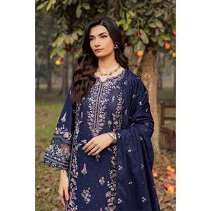 Conjunto de 3 Piezas de Traje de Batik Bordado para Mujer con Dupatta de Chifón y Pantalón Bordado con Lentejuelas BIC-4829 - Product Image 2