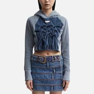 เสื้อฮู้ดแขนยาวสำหรับผู้หญิงเสื้อผ้าแฟชั่นเสื้อครอปเสื้อมีฮู้ดเสื้อครอปท็อปสำหรับใส่กลางแจ้ง - Product Image 1