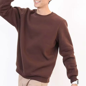 เสื้อสเวตเตอร์แขนยาวน้ำหนักเบาสำหรับผู้ชายแห้งเร็วลายทางสีพื้นมีซับในสำหรับฤดูหนาว - Product Image 3