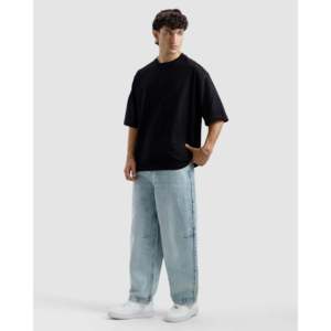 เสื้อยืดคอตตอนออร์แกนิค 100% ทรงบ็อกซี่ ดีเทลไหล่แบบพิเศษ พิมพ์ลายด้วยวิธีการพิมพ์ซิลค์สกรีนและสกรีนพิมพ์ - Product Image 2