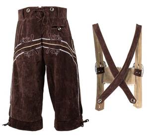 Costume de carnaval Oktoberfest pour homme, vêtements de rue, Lederhosen bavarois, short pour homme - Product Image 5