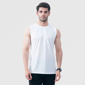 Custom Logo 2025 Fitness Tank <b>Top</b> Men Casual Sleeveless Vest Gym Clothing Plus Size <b>Mesh</b> Material Summer Running Sportswear - Product Image 1