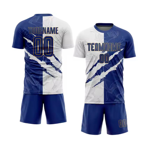 ชุดเสื้อฟุตบอลผู้ชายแบบพรีเมียมสั่งทำพิเศษ แขนสั้น แห้งเร็ว ระบายอากาศได้ดี ชุดกีฬาสำหรับฝึกซ้อม ขายส่ง - Product Image 1