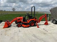 Prix bon marché 23hp Kubota BX-23S tracteur avec tondeuse pelleteuse et chargeur frontal pour la vente