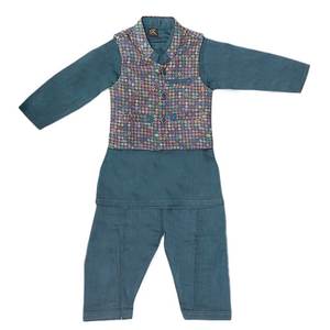 Traje de chaleco para niño - Verde acero - Product Image 4