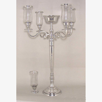 Chandelier en verre Hurricanes au dernier design moderne Pilier votif Bougeoir pour table de mariage et fête d'occasion